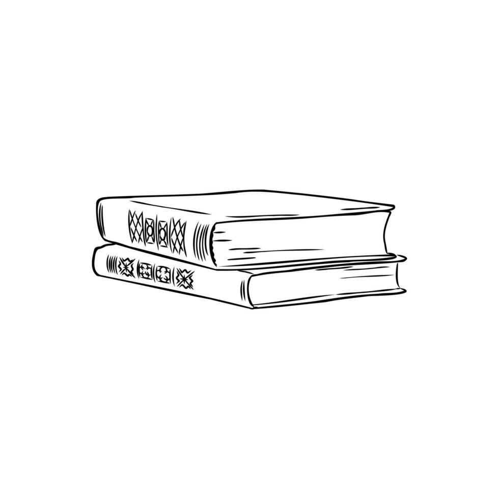 books vector sketch