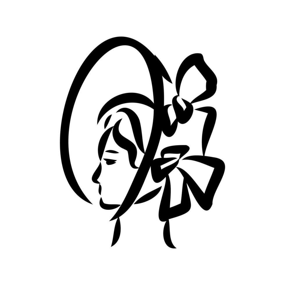 women's retro fashion vector sketch