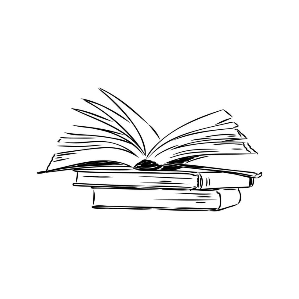 books vector sketch