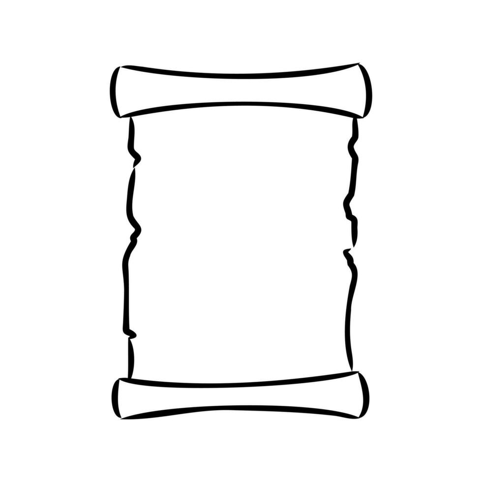paper scroll vector sketch