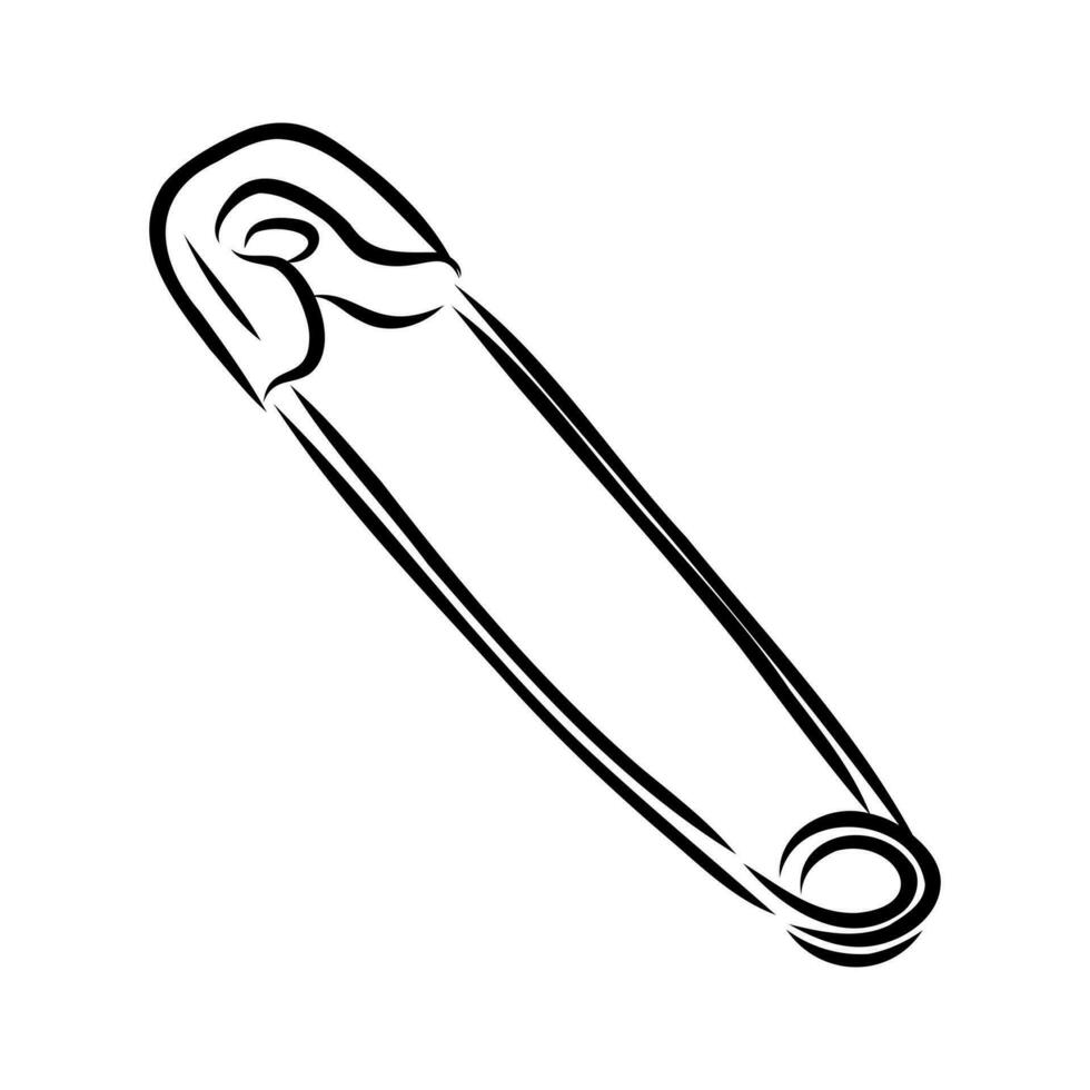 safety pin vector sketch