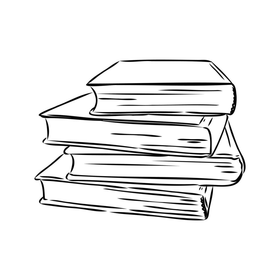 books vector sketch