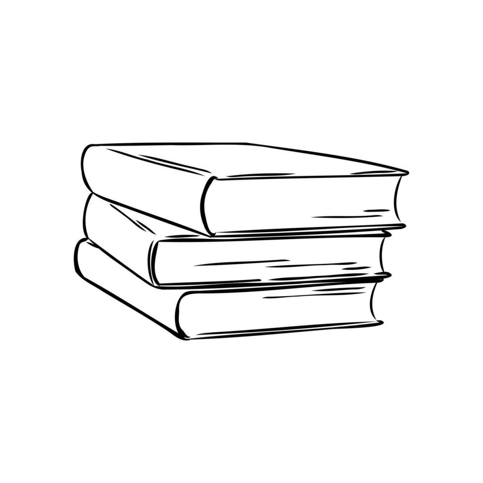 books vector sketch