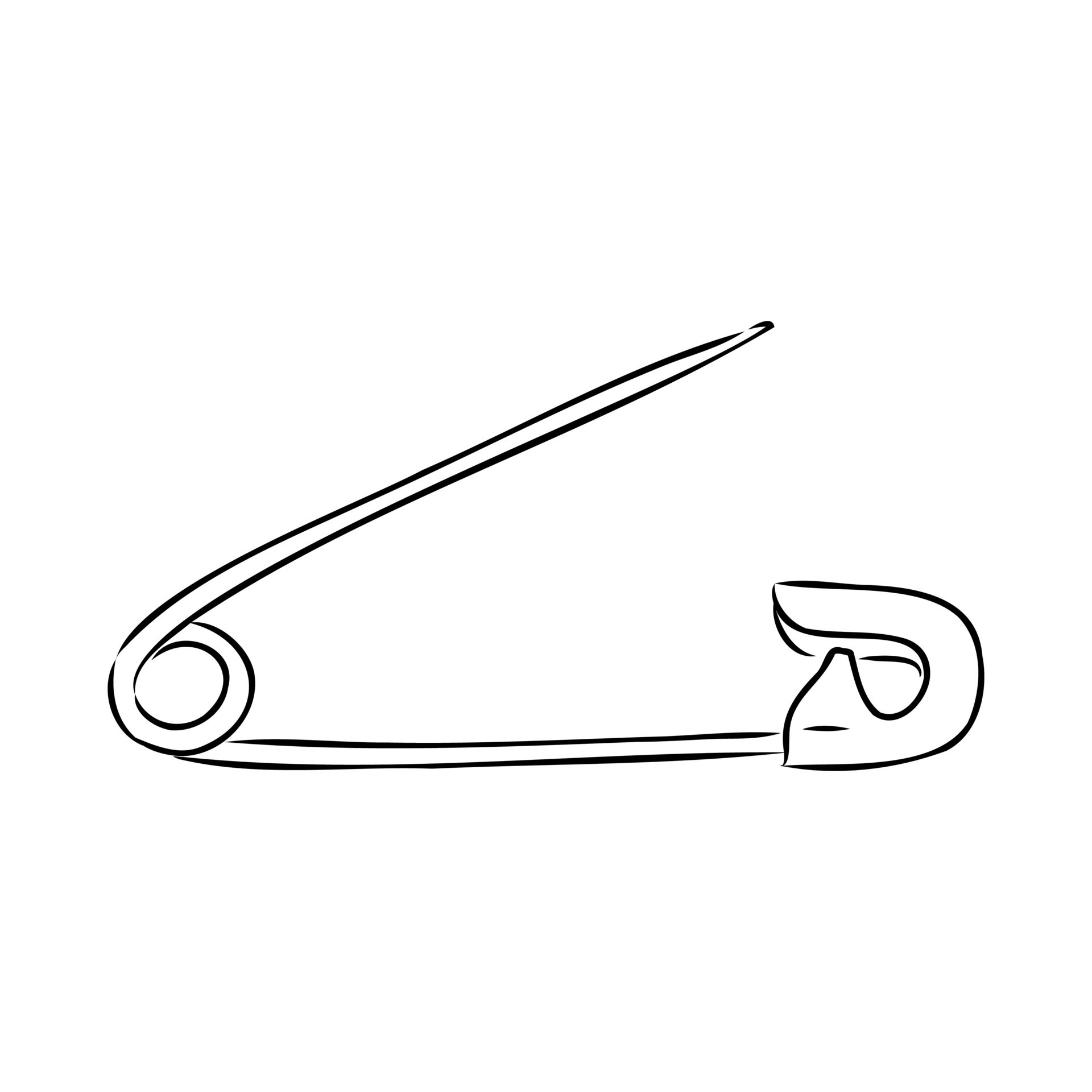 safety pin vector sketch 36380299 Vector Art at Vecteezy