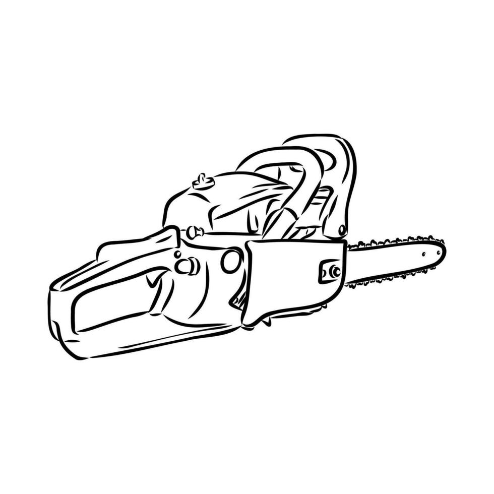 chain saw vector sketch