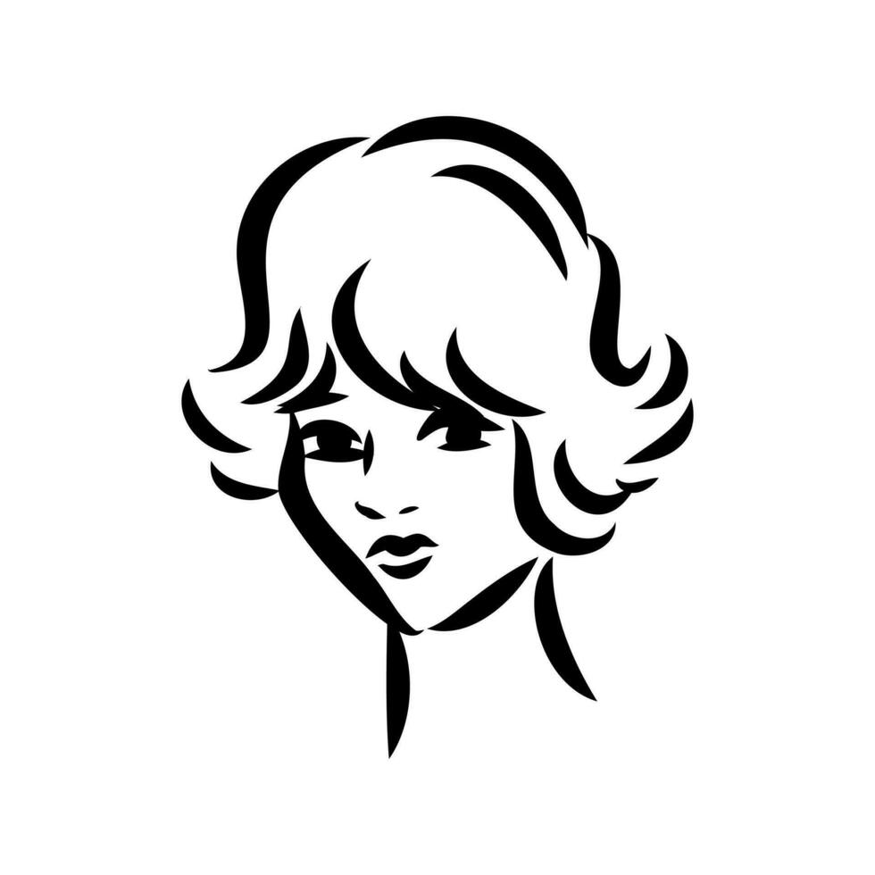 women's retro fashion vector sketch