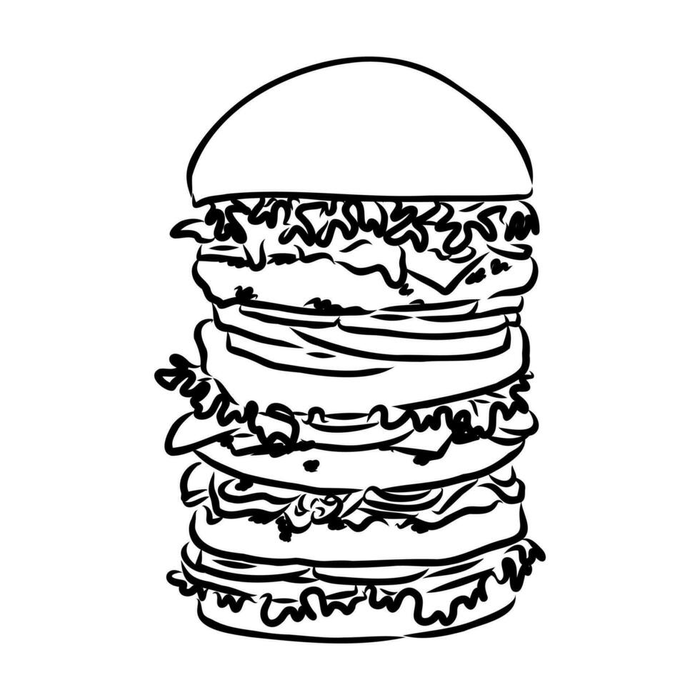 hamburguesa vector bosquejo