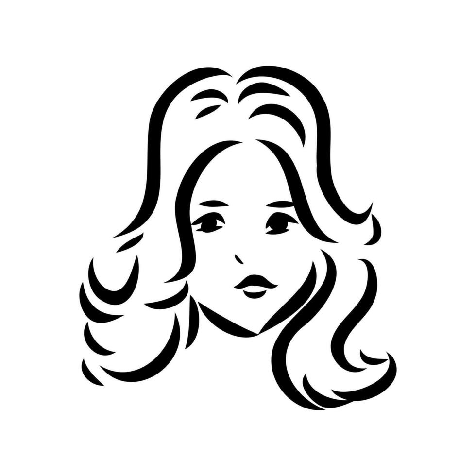 women's retro fashion vector sketch