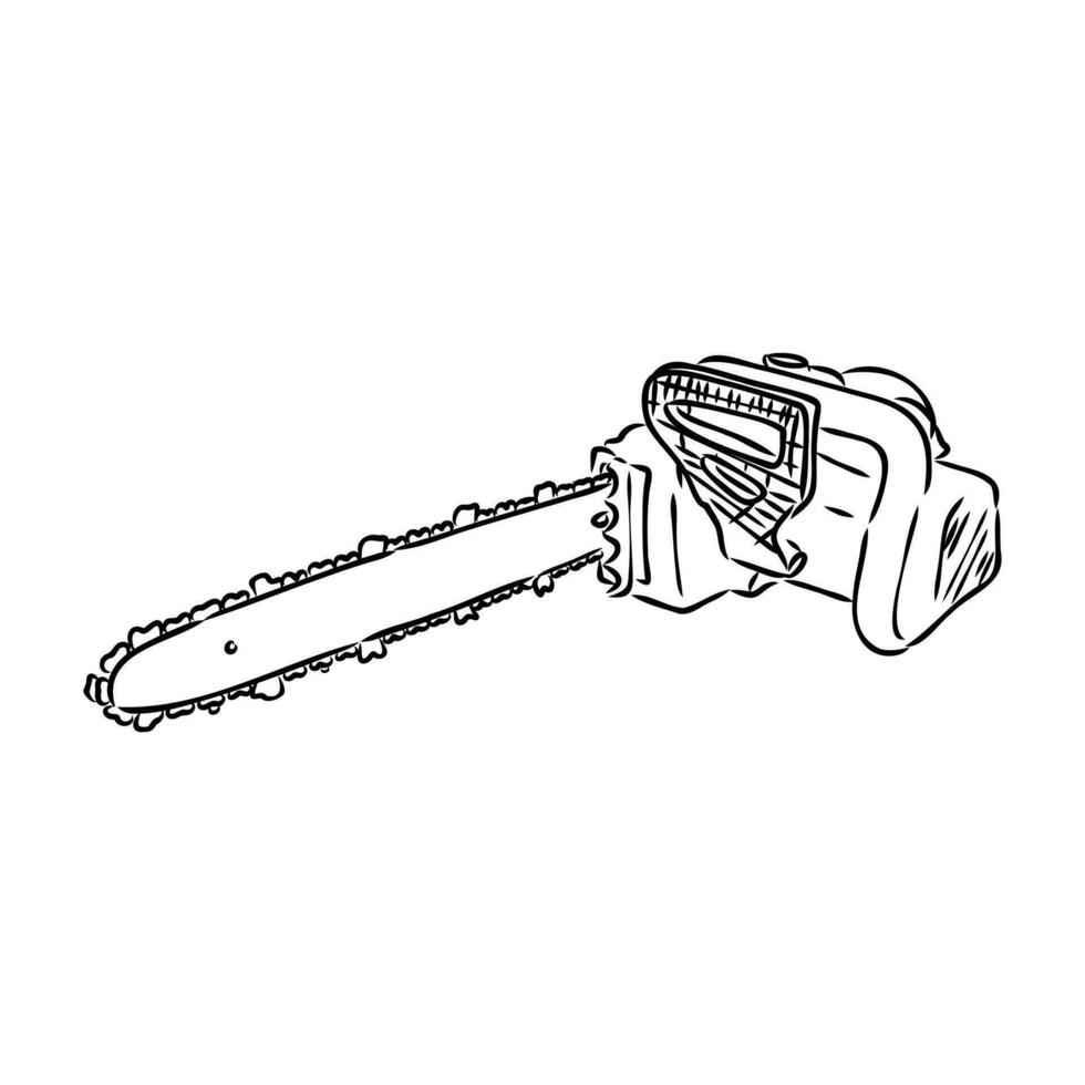 chain saw vector sketch