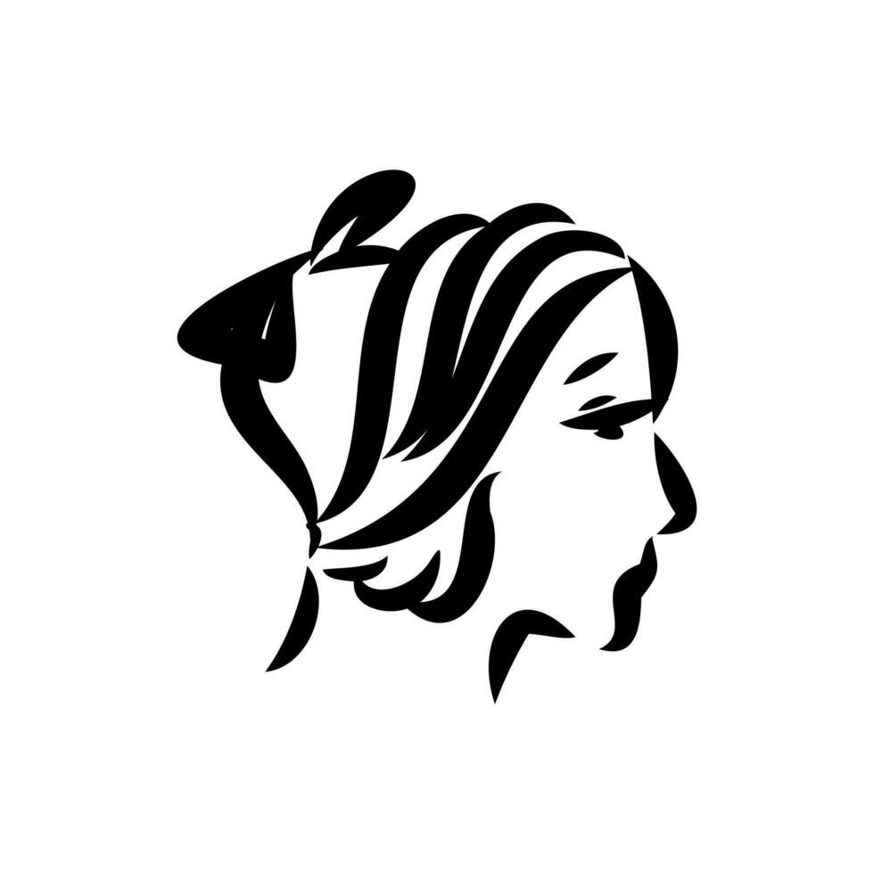 women's retro fashion vector sketch