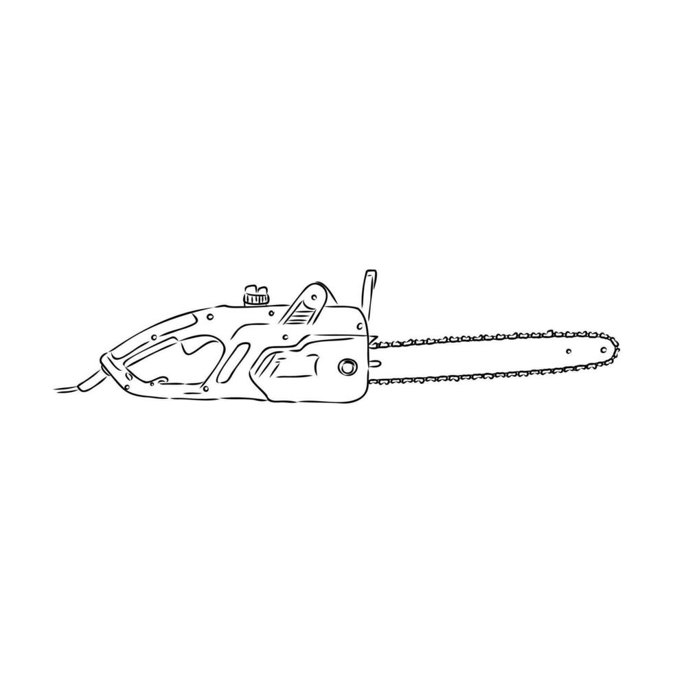 chain saw vector sketch