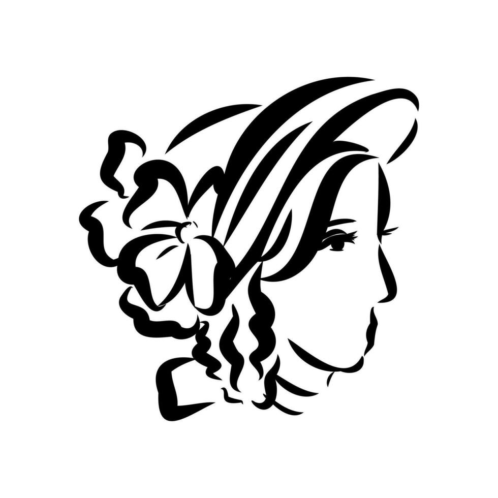 women's retro fashion vector sketch