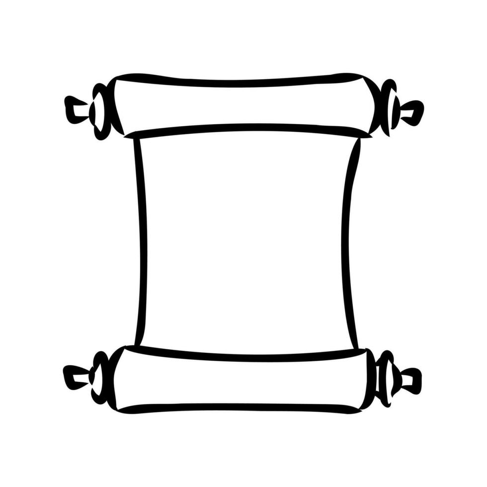 paper scroll vector sketch