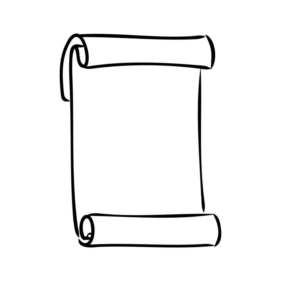 paper scroll vector sketch