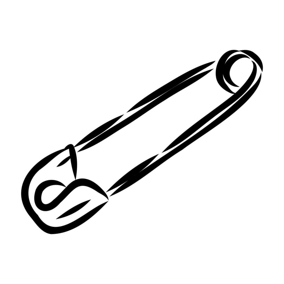 safety pin vector sketch