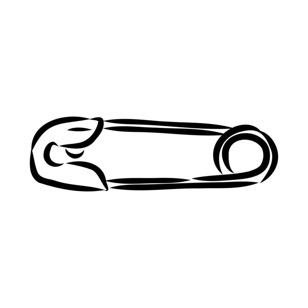 safety pin vector sketch