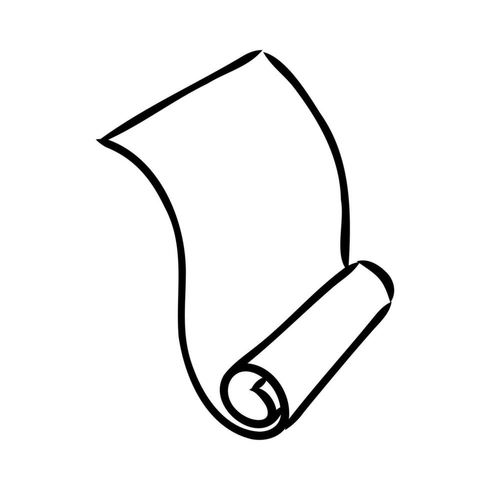 paper scroll vector sketch