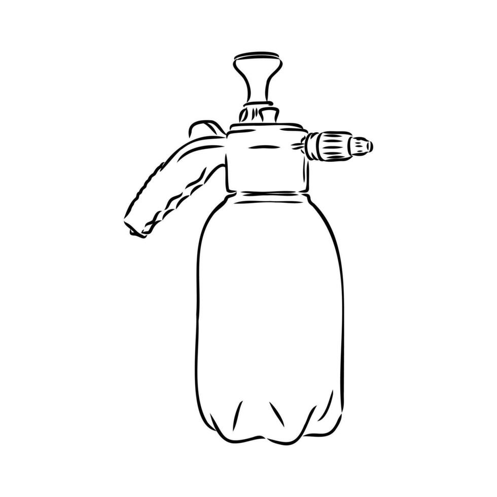 liquid sprayer vector sketch