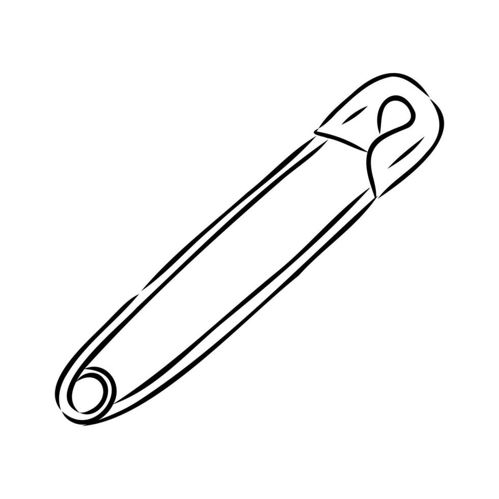 safety pin vector sketch