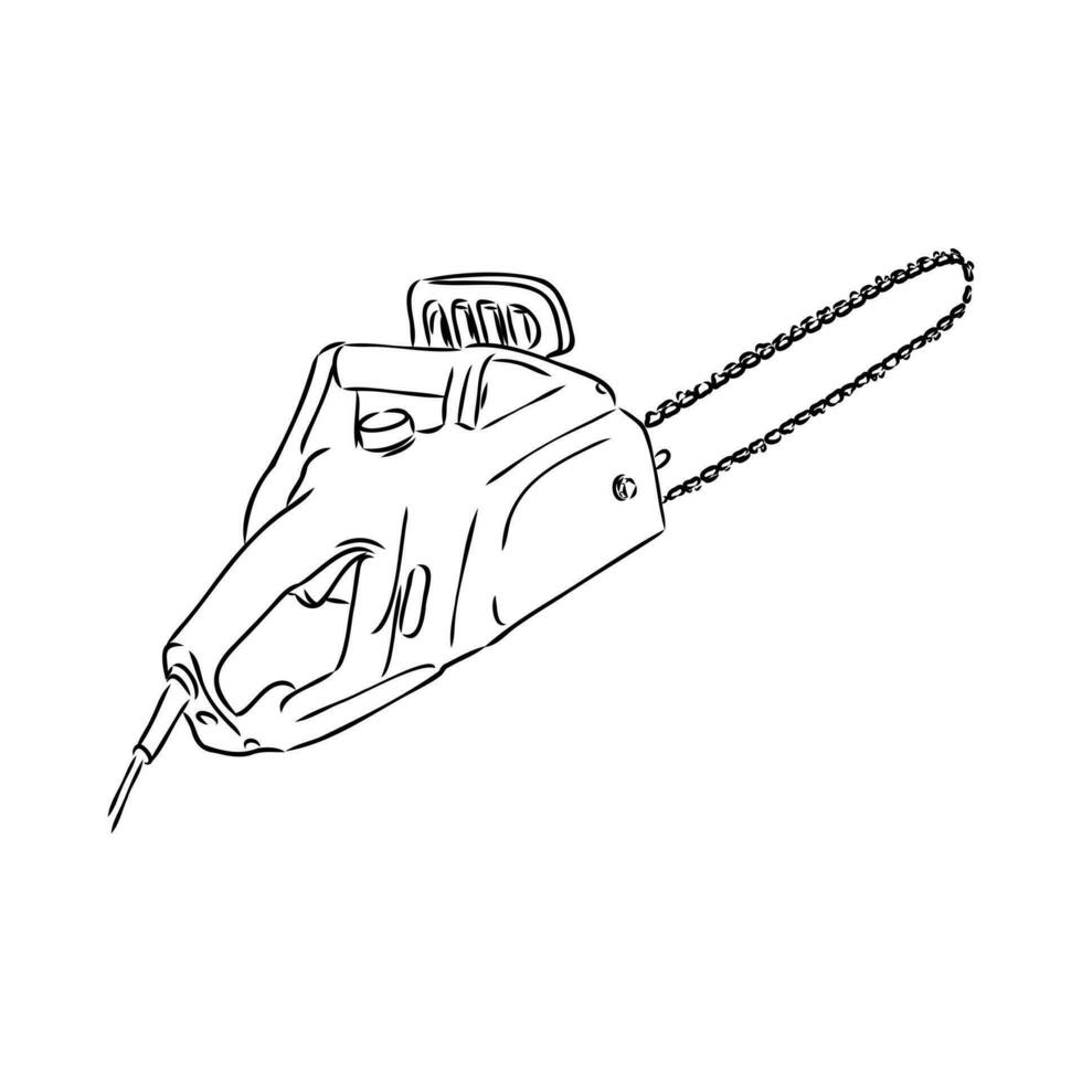 chain saw vector sketch