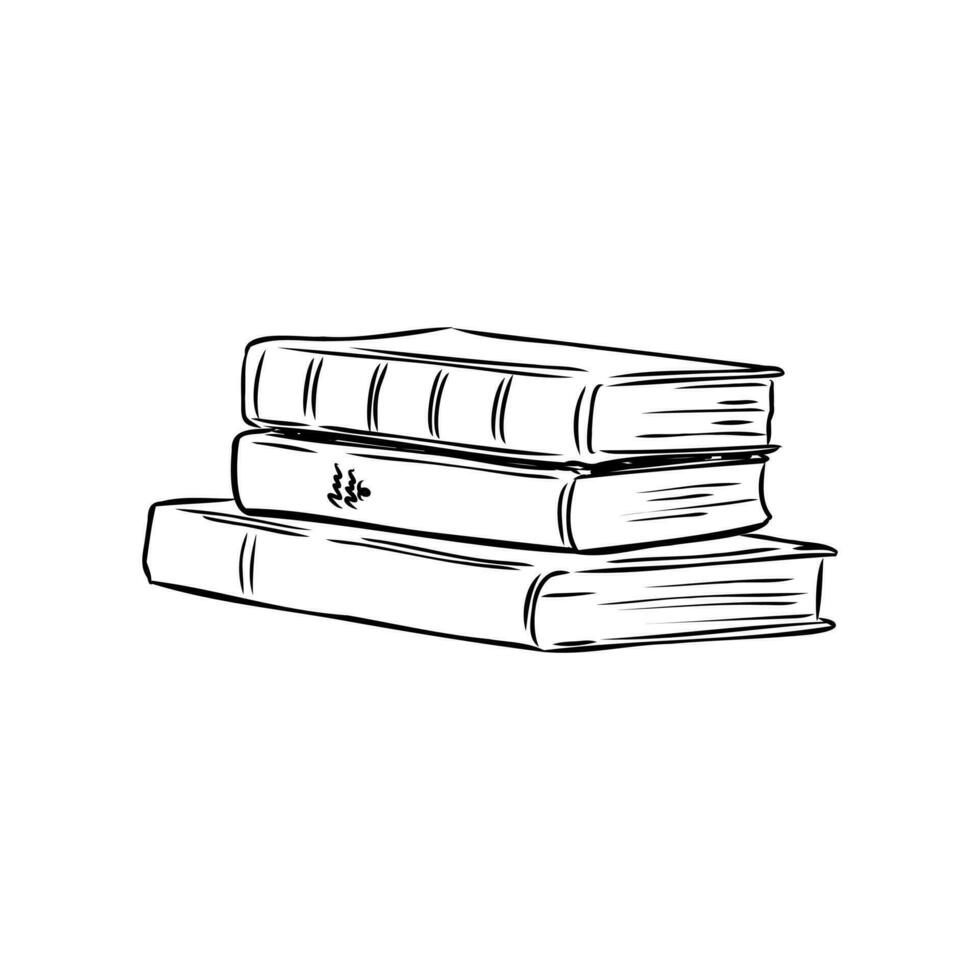 books vector sketch