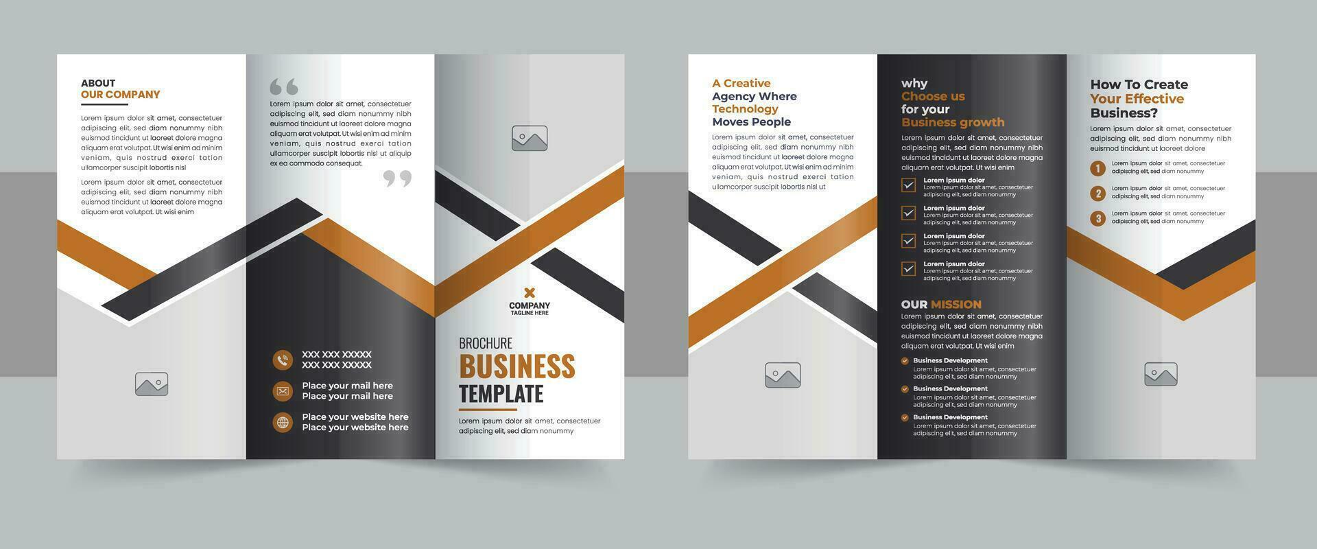 creativo corporativo negocio tríptico folleto modelo diseño, resumen negocio tríptico folleto, vector folleto modelo diseño. folleto diseño, cubrir
