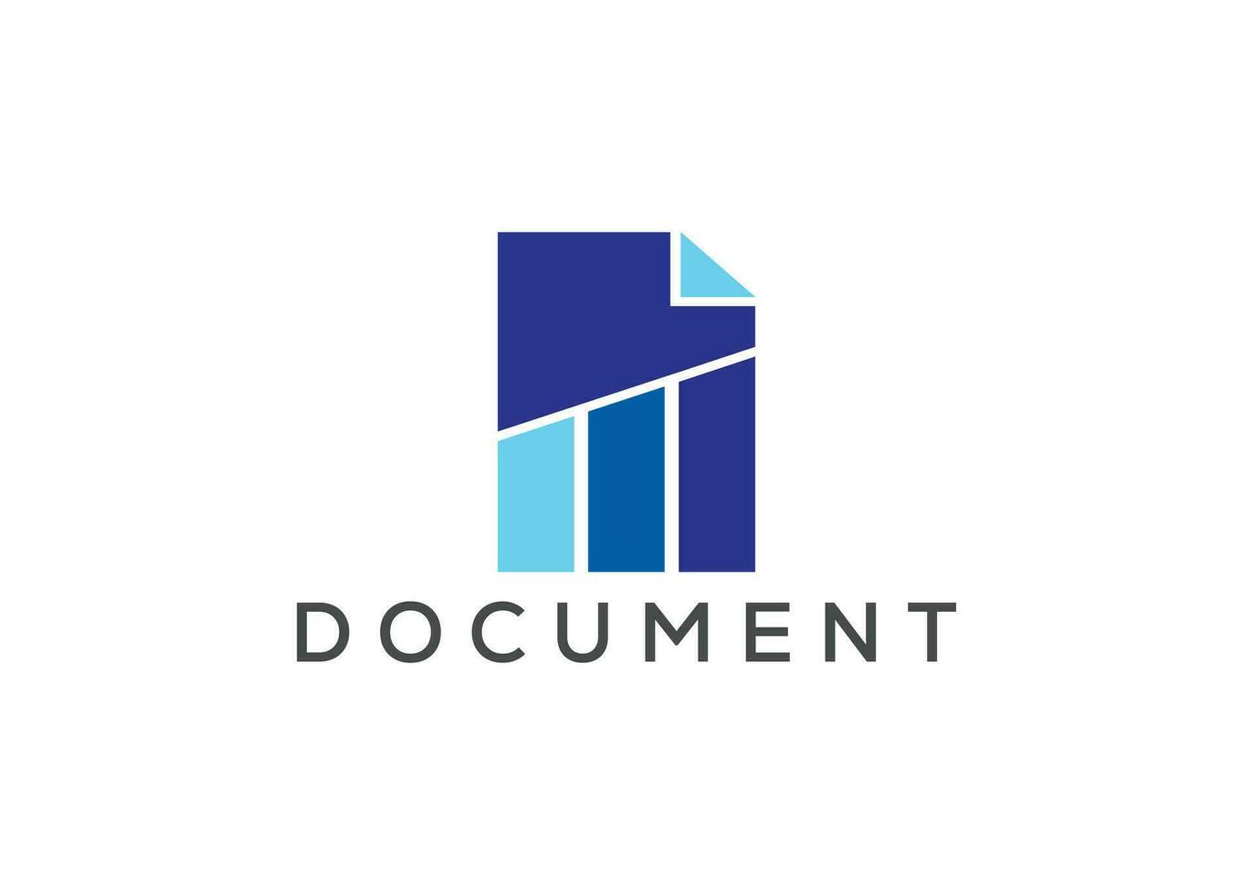 Document growth logo design vector template