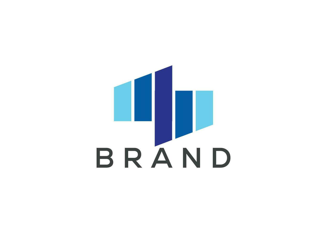Abstract real estate business growth logo design vector template