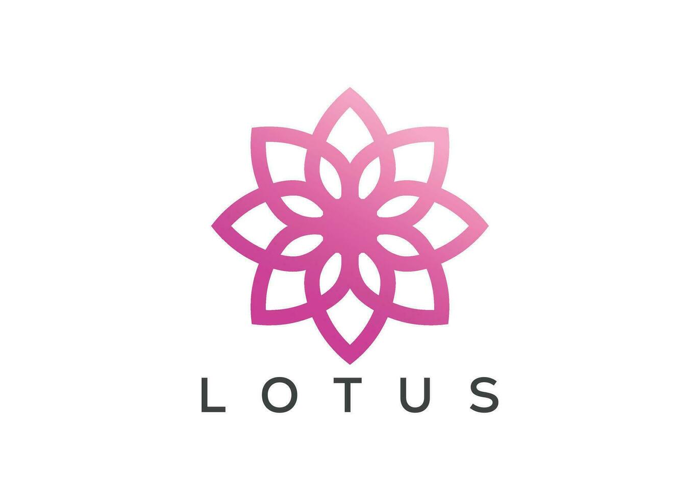 Lotus flower vector logo design