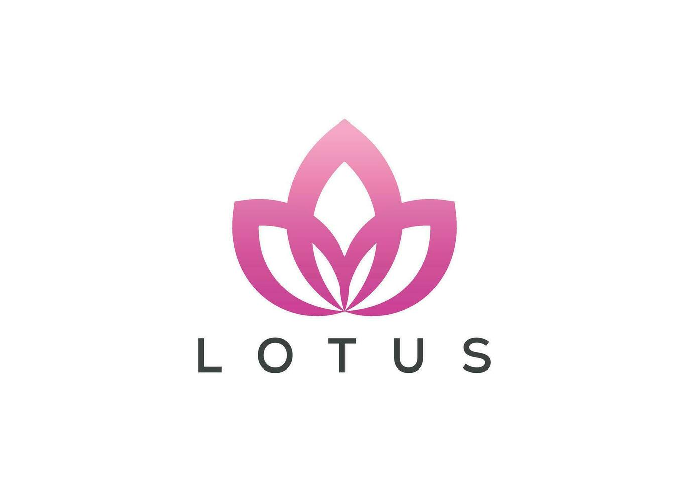 Lotus flower vector logo design