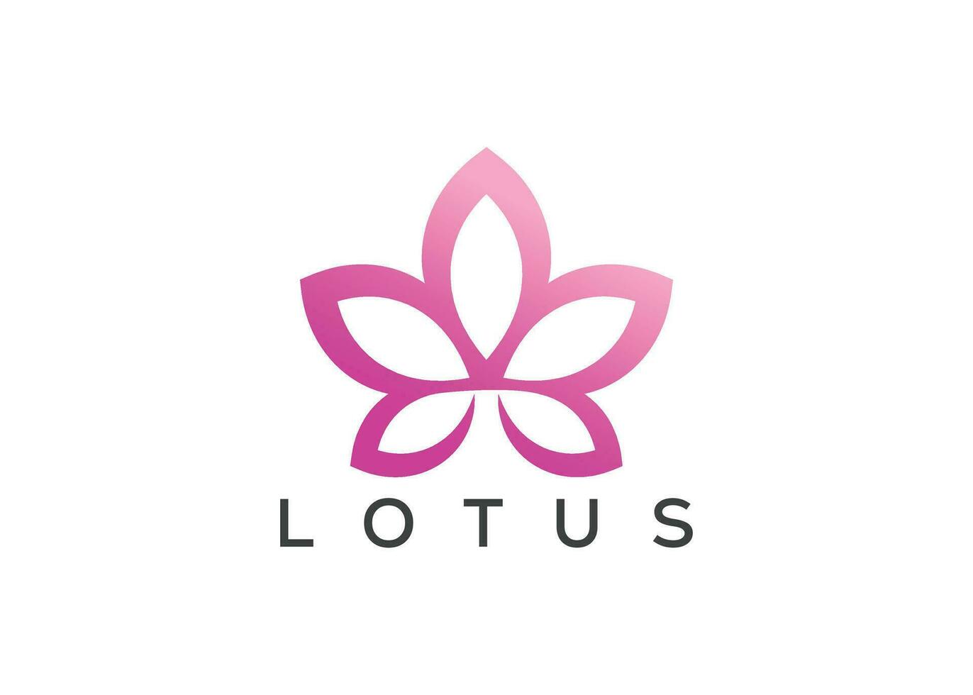 Lotus flower vector logo design