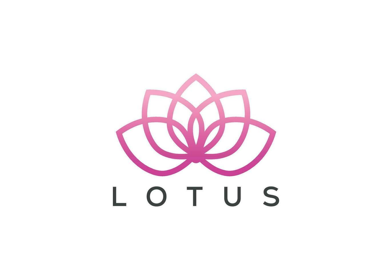 Lotus flower vector logo design