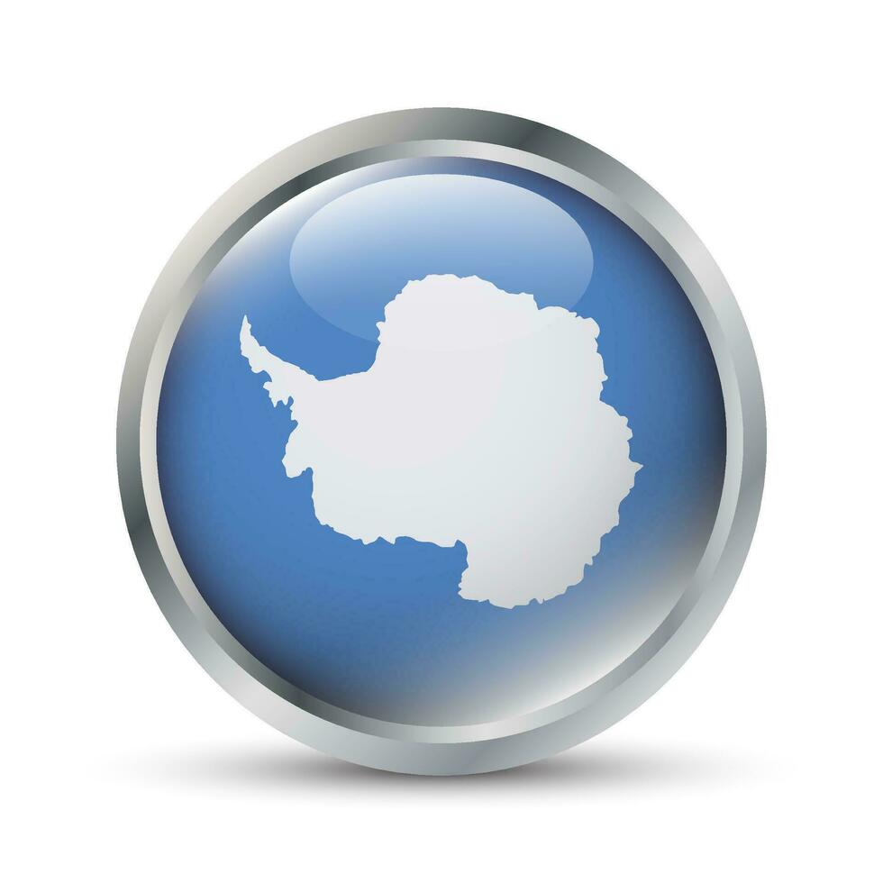 Antarctica Flag 3D Badge Illustration vector