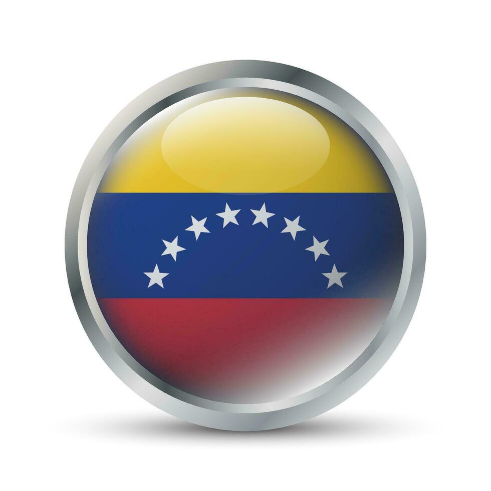 Venezuela bandera 3d Insignia ilustración vector