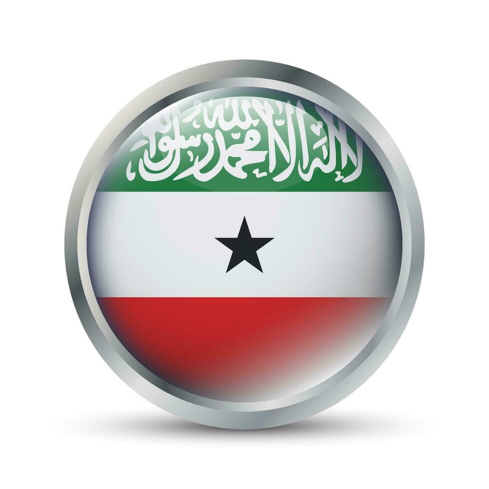 Somaliland Flag 3D Badge Illustration vector