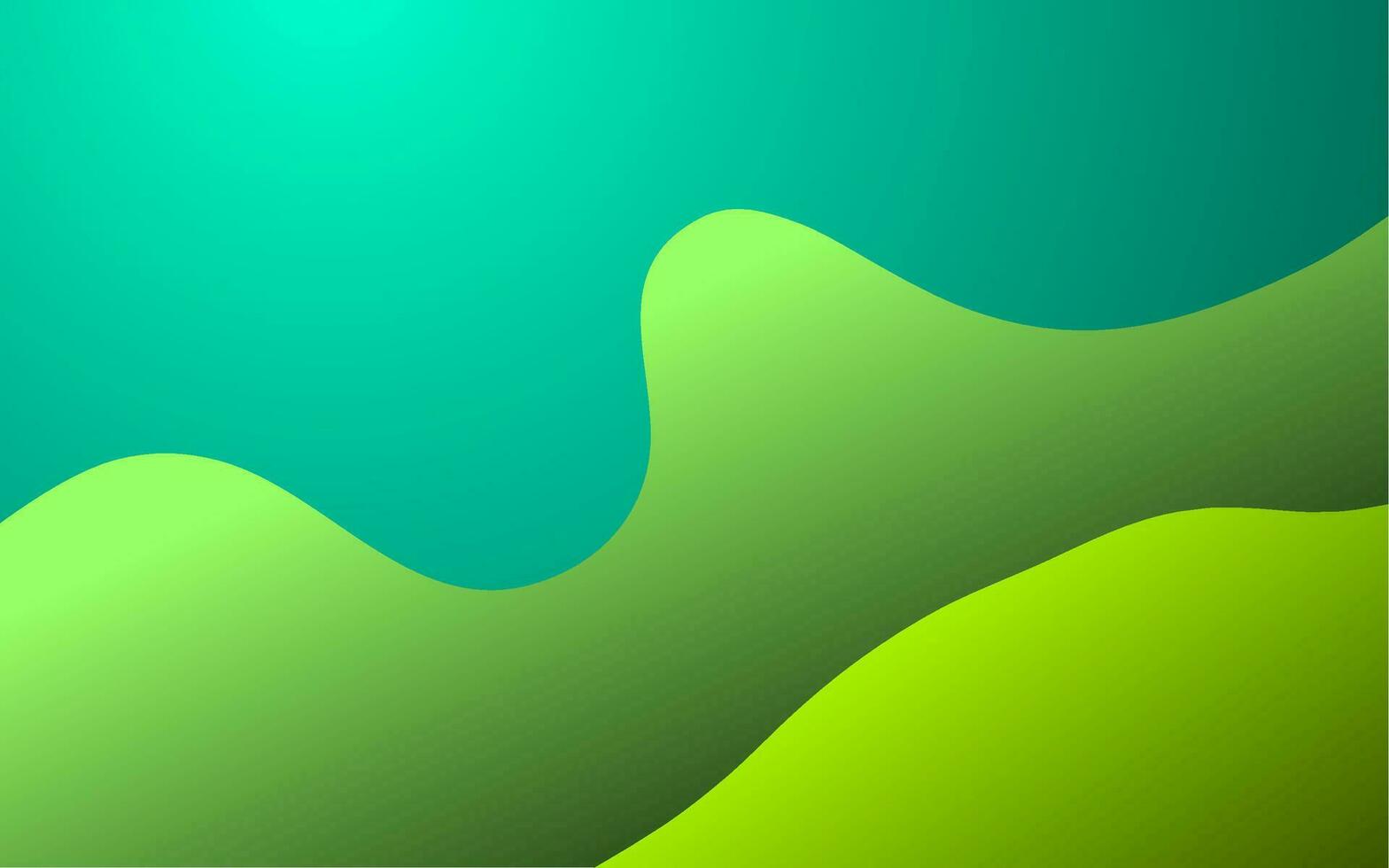 a green and blue background with waves vector