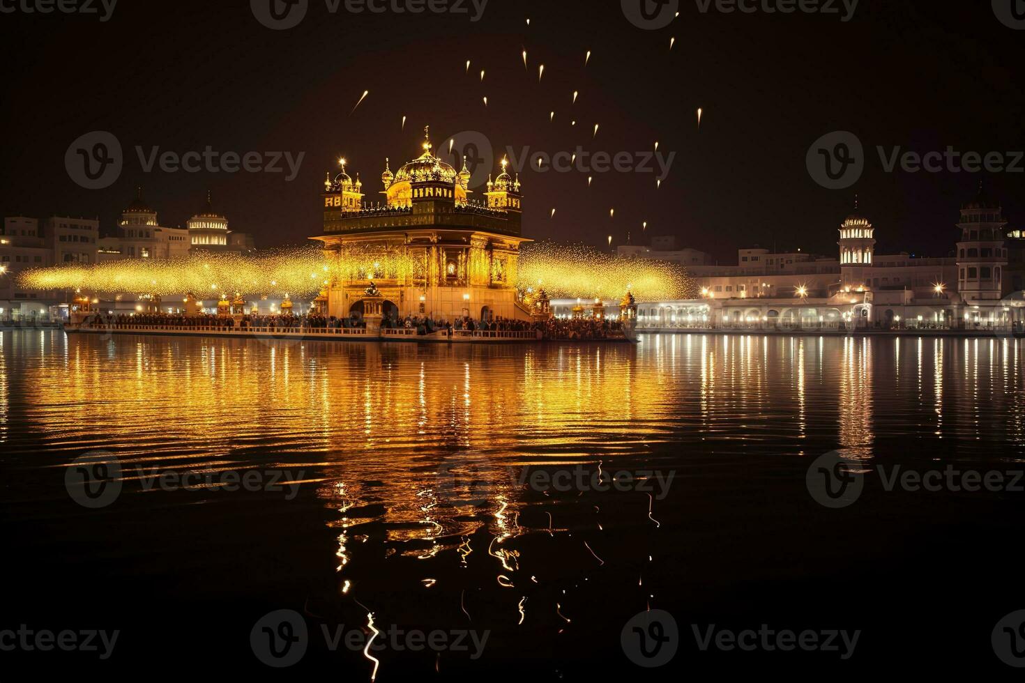 AI generated golden temple in amritsar, india photo