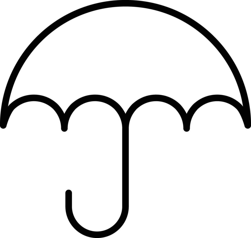 Photography Umbrella Outline vector illustration icon