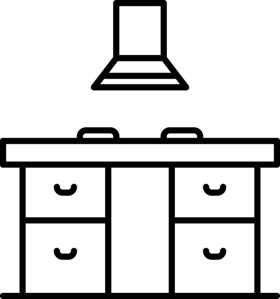 kitchen Outline vector illustration icon