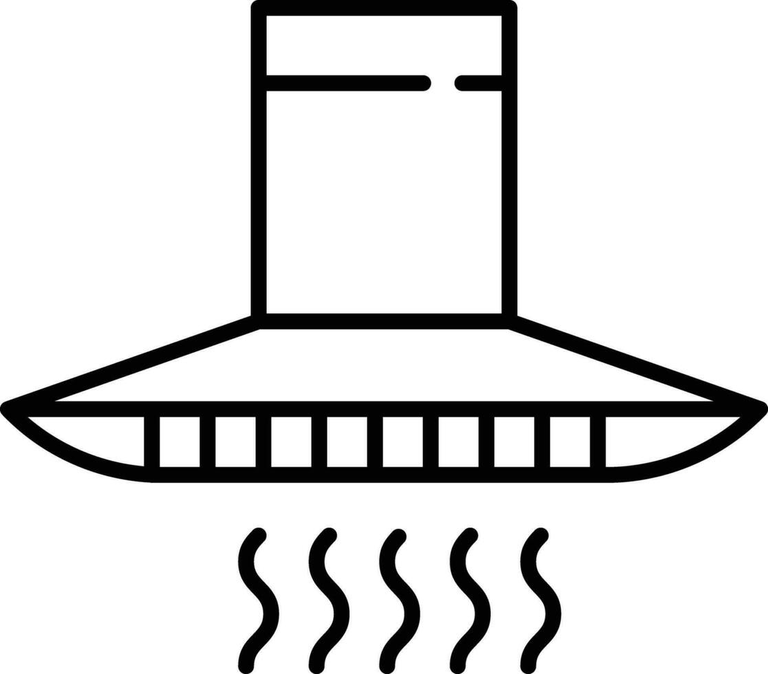 Kitchen Chimney Outline vector illustration icon