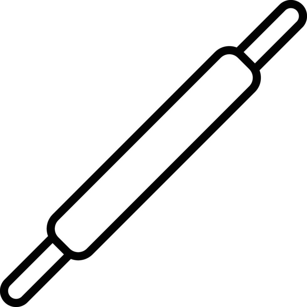Rolling pin Outline vector illustration icon