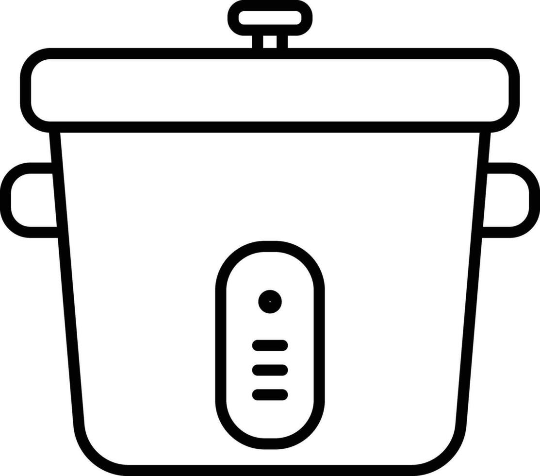 Rice Cooker Outline vector illustration icon