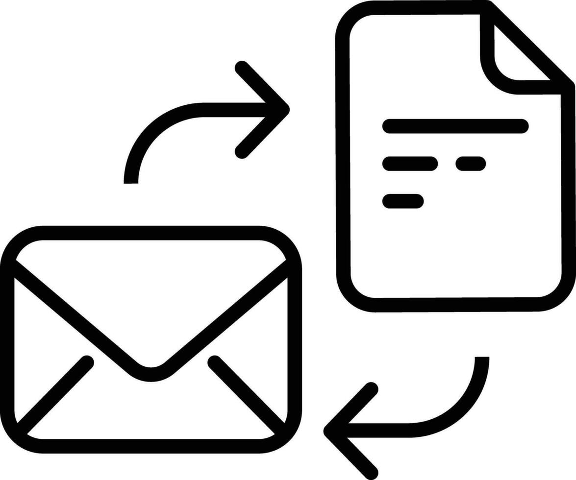 Campaign mail Outline vector illustration icon