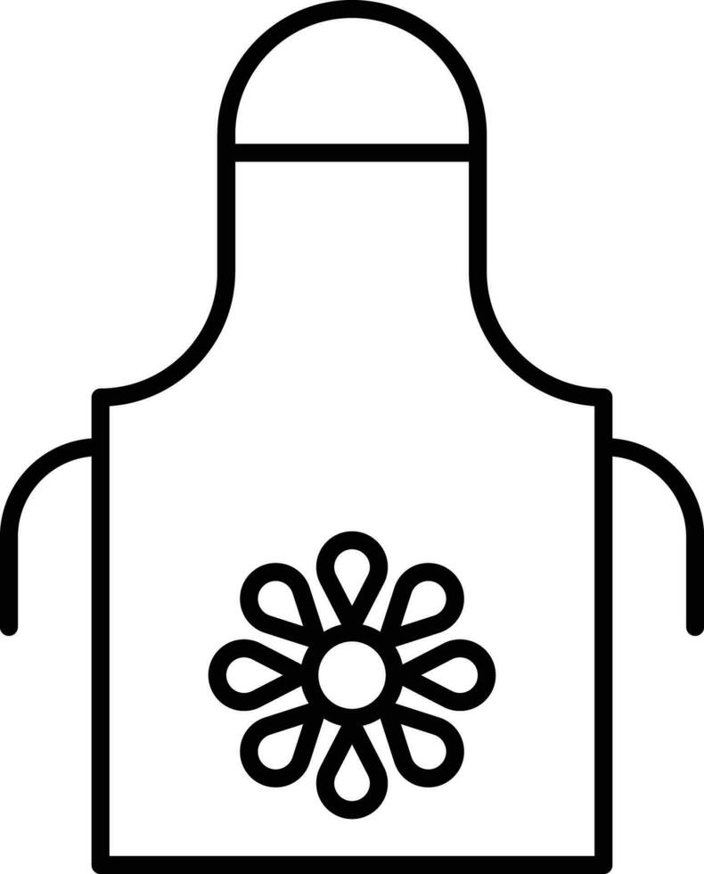 Apron Outline vector illustration icon