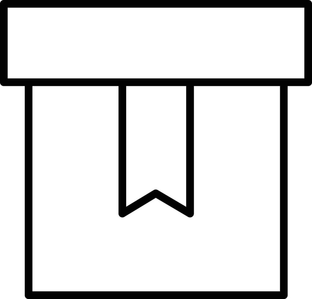 package Outline vector illustration icon