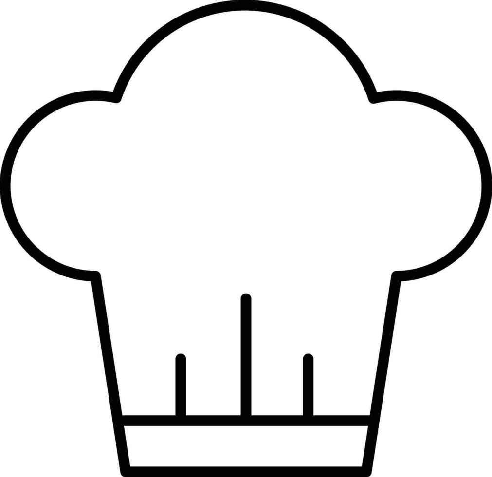 Chef cap Outline vector illustration icon
