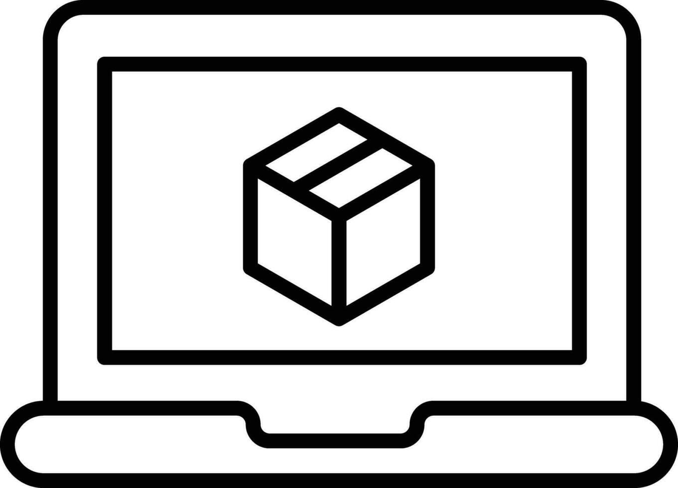 Logistic app Outline vector illustration icon