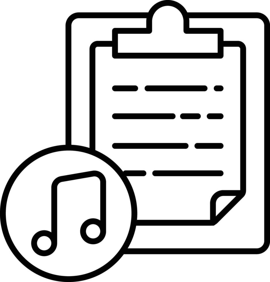 Note pad Outline vector illustration icon