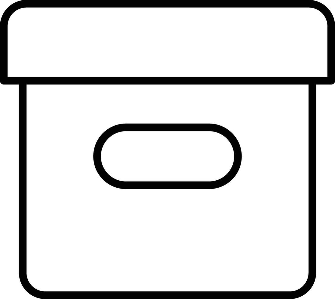logistics box Outline vector illustration icon