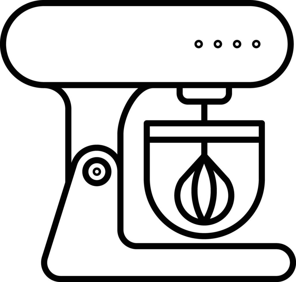 licuadora máquina contorno vector ilustración icono
